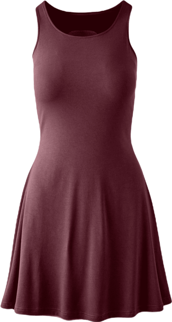 Tank A-Line Dress Tawny Port