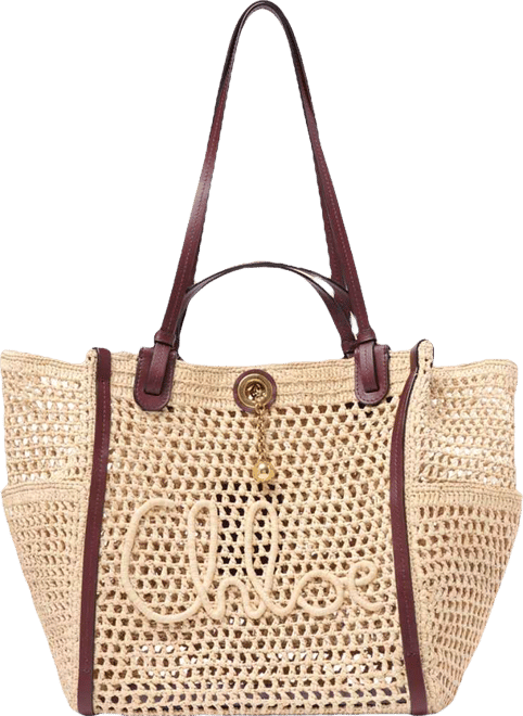 Chloé Double Carry Raffia Shoulder Bag | Bloomingdale's Handbags
