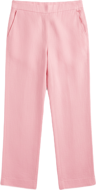 Women's 100% Linen Solid Cropped Pull-On Pants, Created for Macy's