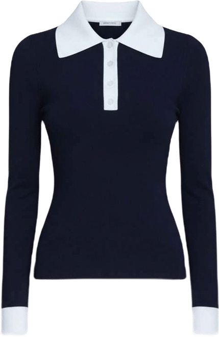 Women's Spread Collar Polo Sweater
