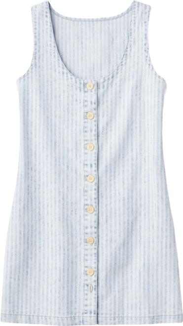faherty denim dress Faherty Linen-Blend Denim Malibu Mini Dress main image 1