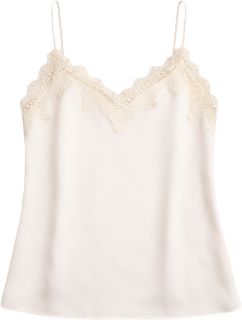 Women's Lace Trim V-Neck Camisole Top