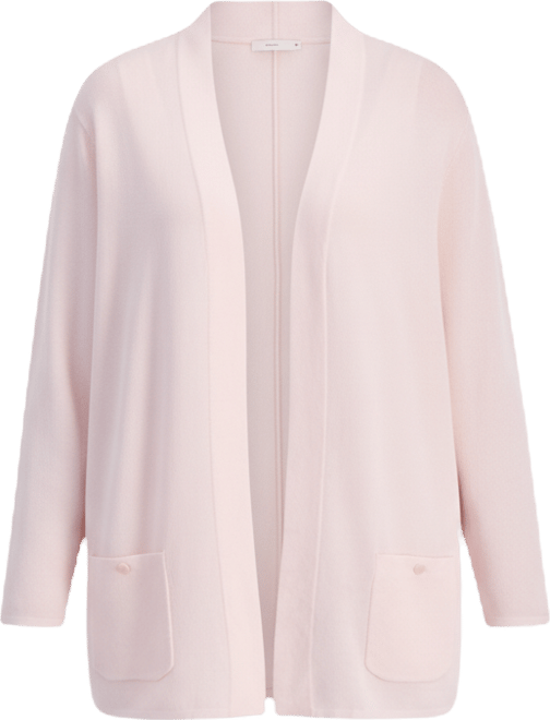 Plus Size Long-Sleeve Open-Front Cardigan