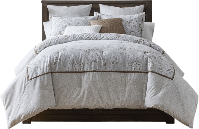 Linden Street Wildwood 8-pc. Comforter Set, Color: Light Gray