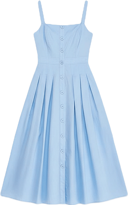 blue tartan dress Sutton Blue Striped Midi Dress main image 1