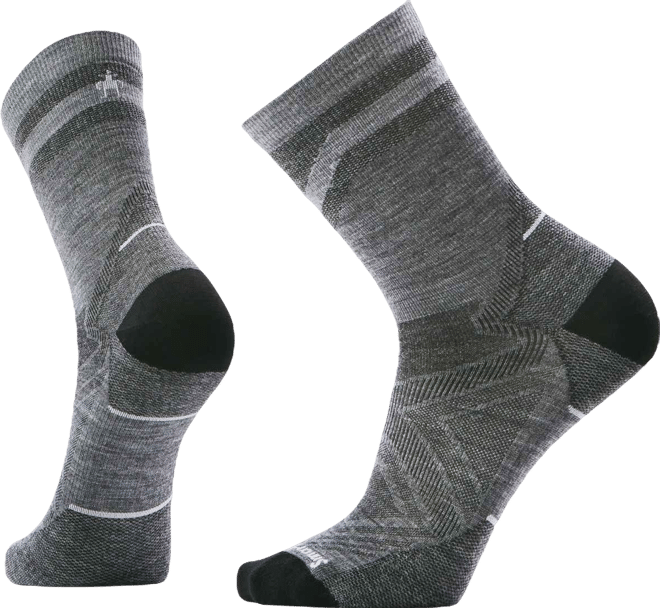 SmartWool Men's Run Zero Cushion Pattern Mid Crew Socks