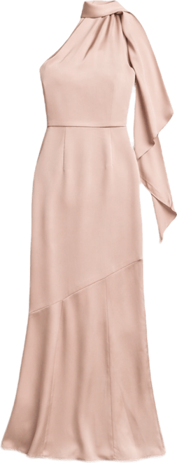 Women's Satin One Shoulder Maxi Dress