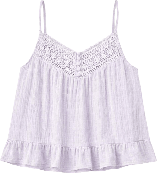 Women's Crochet-Trim Tank Top, Macy's Exclusive