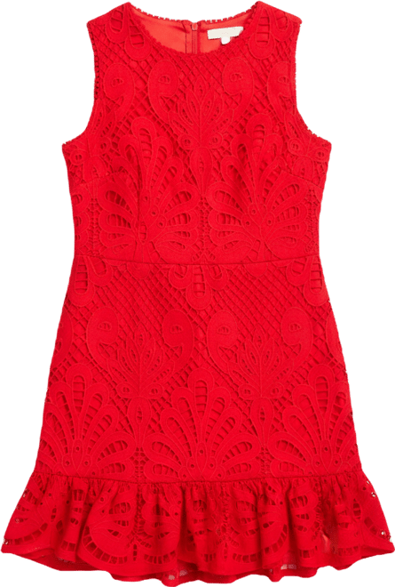 aqua lace flounce sleeveless dress Aqua Mock Neck Lace Shift Dress - Exclusive - Navy