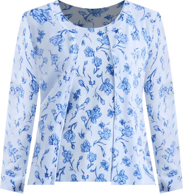 Women's Printed Button-Front Cardigan, Macy's Exclusive