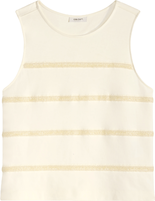Women's Cotton Bead-Embellished Tank Top, Macy's Exclusive