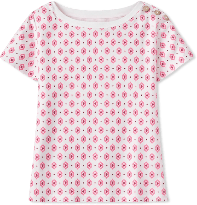 Women's Printed Pima Cotton Boat-Neck Top, Macy's Exclusive