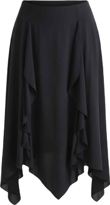 Women's Asymmetric-Hem Midi Skirt, Macy's Exclusive