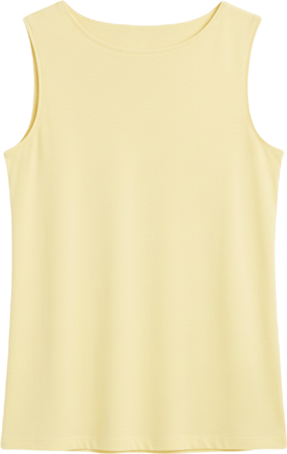 Women's Cotton Boat-Neck Sleeveless Top, Created for Macy's