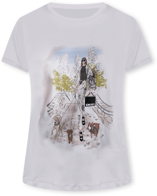 Women's Central Park Conversational Print Crewneck Short-Sleeve T-Shirt