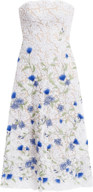 dress the population kailyn white Dress the Population Kailyn Embroidered Midi Dress