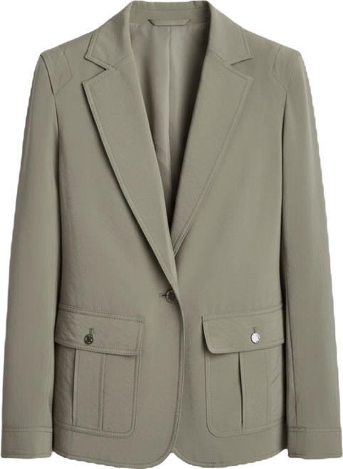Women's Peak Lapel Collar Sueded Fuji Blazer