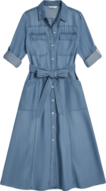 knee length dresses for ladies 2000's Cargo Long Sleeve Dress with Straps   The Archive Project