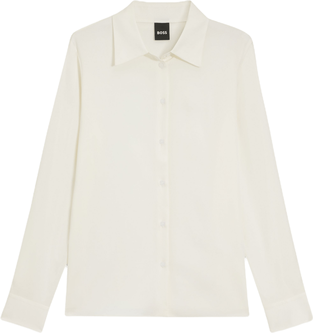 Boss by  Women's Stretch-Silk Satin Regular-Fit Blouse