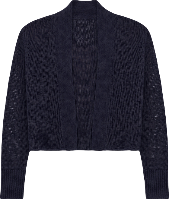 Women's Cropped Open-Front Cardigan