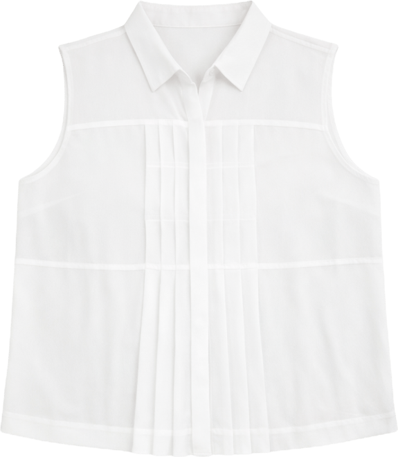 Plus Size Collared Neck Sleeveless Top