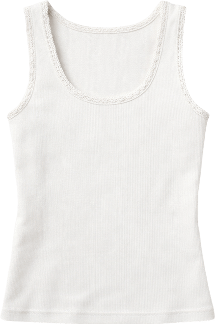 Women's Crocheted-Trim Ribbed Tank Top, Macy's Exclusive