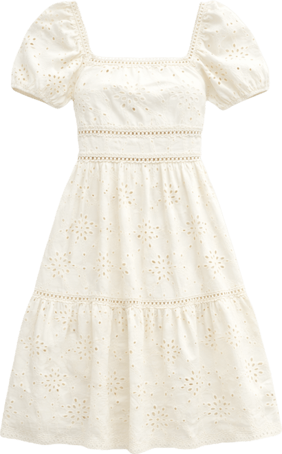 free people wildflower embroidered dress Enchanted Embroidered Puff Sleeve Dress