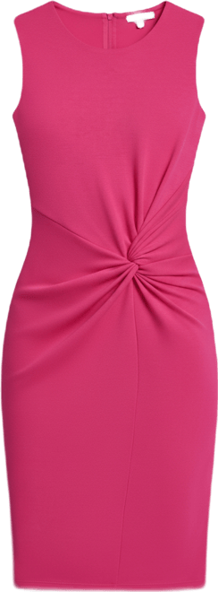 DKNY Women's Sleeveless Jewel Neck Knot Front Dress - Macy's