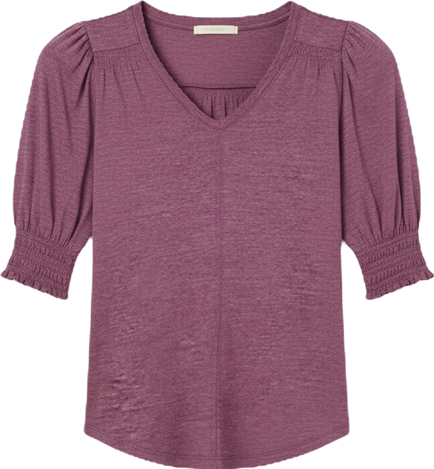 Petite Elbow-Sleeve Knit Top