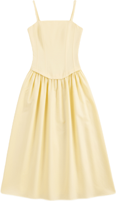 Siena Women's Mixed-Media Dropped-Waist Midi Dress - Macy's