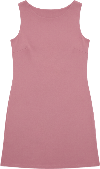 Women's Round Neck Sleeveless A-Line Mini Shift Dress