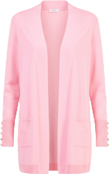 Petite Open-Front Button-Cuff Cardigan Sweater