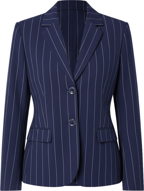 Black Label by Evan-Picone Pinstripe Womens Classic Fit Suit