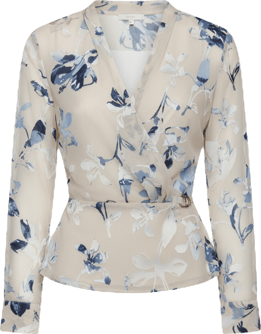 Women's Floral Print Long-Sleeve Top