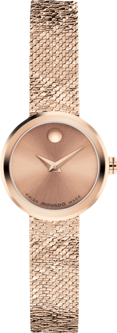 Movado Women's Museum Velura Mini Swiss Quartz Mid Rose Pvd Watch