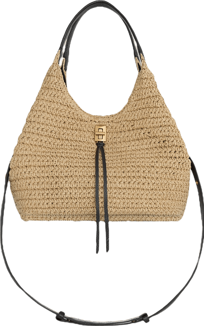 Darren Small Leather Carrysome Crossbody Hobo Bag