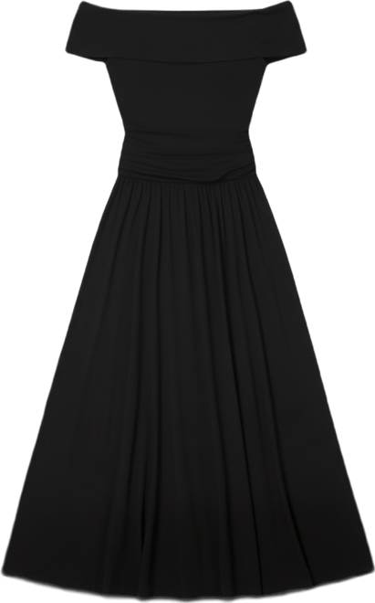 Women's Off the Shoulder Drop Waist Maxi Dress