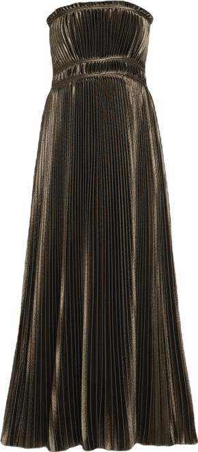 knee length dresses for ladies Celik Strapless Maxi Dress Black / Floral