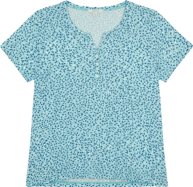 Plus Size Short-Sleeve Henley Top, Exclusively at Macy's