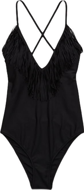 Aerie Fringe V-Neck One Piece Swimsuit | Aerie