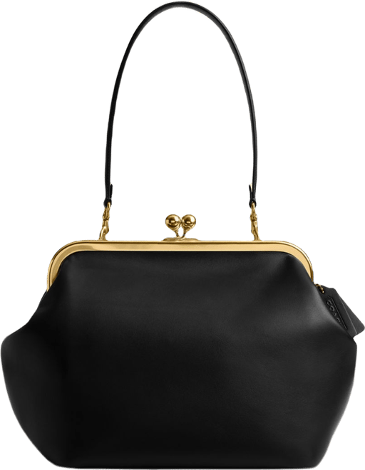 COACH Kisslock 27 Leather Frame Bag | Bloomingdale's Handbags