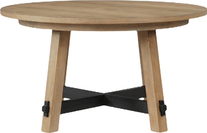 Macai 54" Wood Round Dining Table