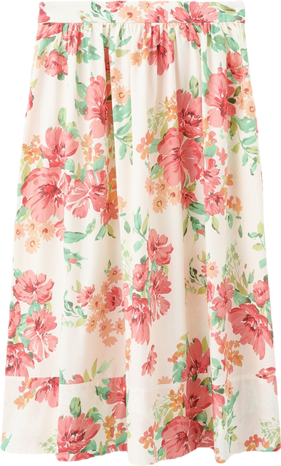 Women's Flowers Midi Skirt