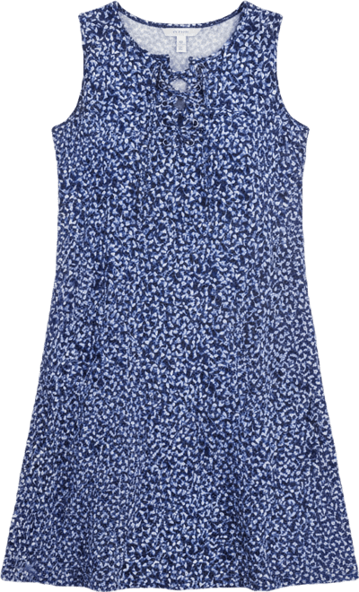 Style & Co Petite Printed Lace-Up Tank Dress, Macy's Exclusive - Macy's