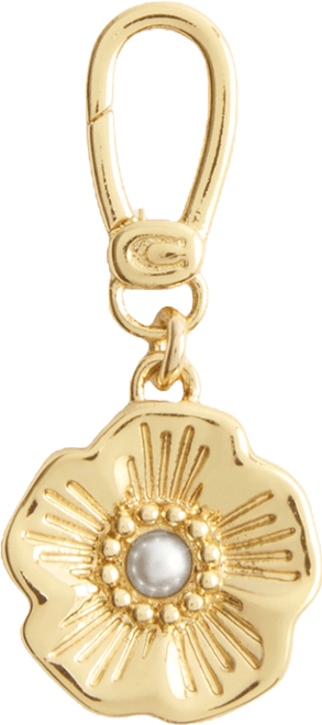 Faux Pearl Collectible Signature Sculpted Tea Rose Jewelry Charm