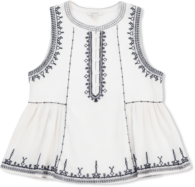 Petite Embroidered-Trim Tank Top, Macy's Exclusive