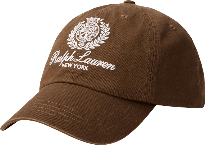 Crest-Embroidered Twill Ball Cap