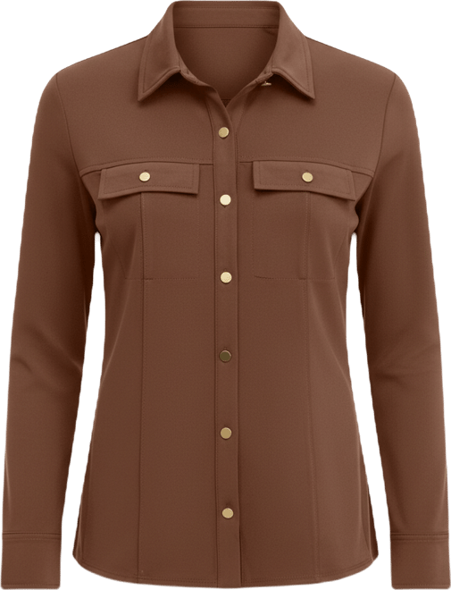 Women's Knit Utility Shirt, Exclusively at Macy's