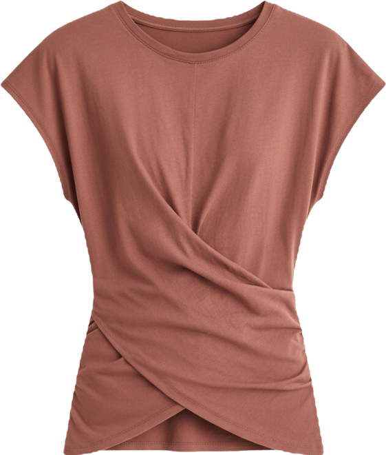 Women's Cotton Twist-Front Cap-Sleeve Top, Macy's Exclusive