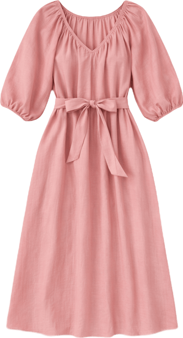 Women's 3/4 Sleeve Tie-Waist Midi Dress, Macy's Exclusive